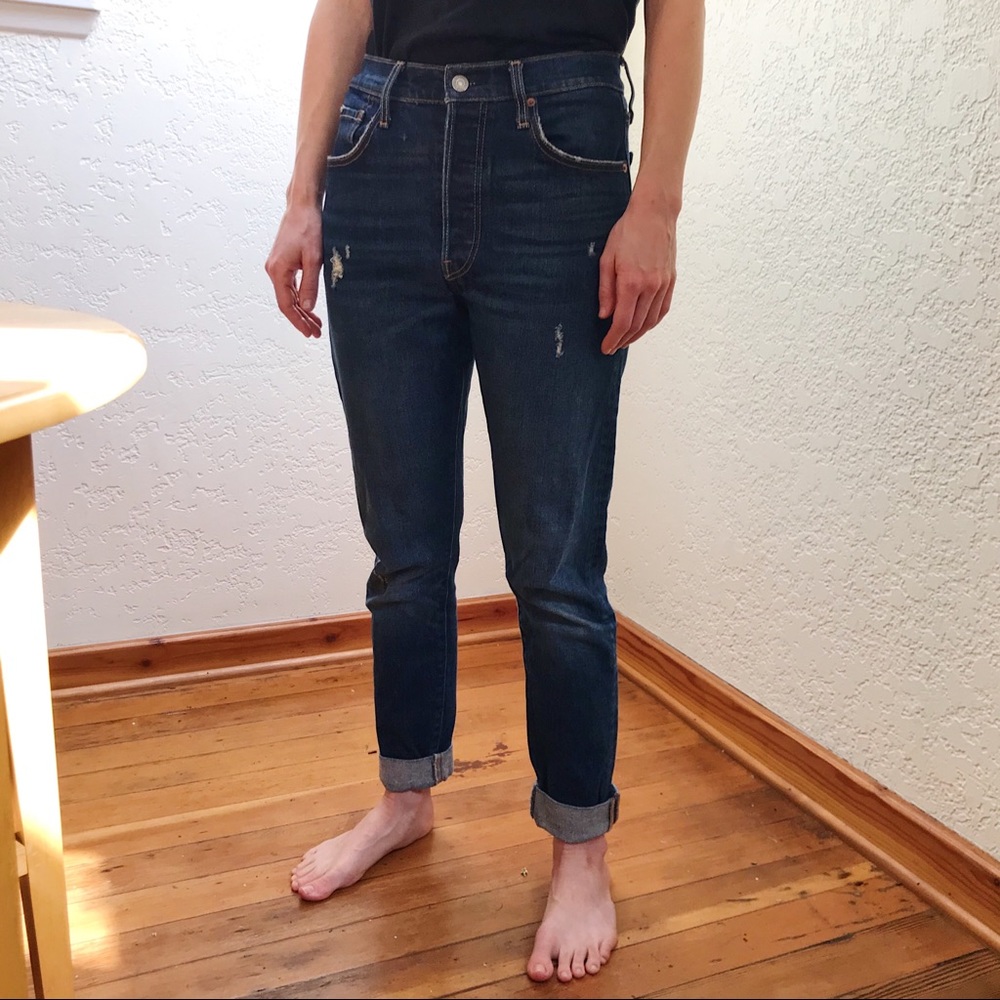 Levi’s Distressed high waist 501s
